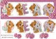 Teddy bears named JEAN pink Glitter DL Card