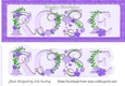 Pretty purple roses name with leaves of (ROSE) DL