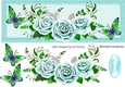 Beautiful turq roses with butterflies DL