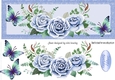 Beautiful blue roses with butterflies DL