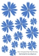 Pretty blue polkadot flower embelishments with diamonds png/jpg