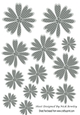 Pretty silver polkadot flower embelishments with diamonds png/jpg