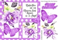 Pretty painted lilac shades & flowers, butterflies lilac polkadot 8x8