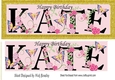  KATE Black, flowers gold glitter frame DL