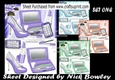 4 Pretty shoes , makeup and mobile phone A5 Card Fronts (SET ONE) Mini kit