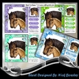 4 Lovely Moments with mum and baby foals card fronts Mini Kit