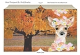 In the woodland pretty water colour deer with flowers folded book