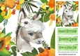 Lovely Tropical Fruit Frame with a lovely donkey 8x8