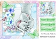 sweet dreams little one mum and baby elephant green butterflies 8x8