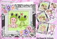 4 Cute babies with animals and flowers card fronts 7x7 mini kit