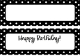 Black/white DL polkadot insert for birthday