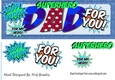 SUPER HERO DAD name DL with quotes (blue)