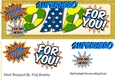 SUPER HERO DAD name DL with quotes (gold)