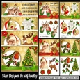 8  Christmas card fronts (4 A4 & 4 A5) Cards BUMPER KIT ( SET TWO GOLD)