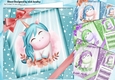 4 fantasy watercolour card fronts unicorn in star spangled sky 8x8 mini kit