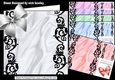  6  coloured satin and ornate black border card fronts 8x8  Mini kit
