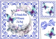 If friends were flowers! pretty flower arrangement/ butterflies 8x8 (Two)