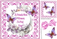 If friends were flowers! pretty flower arrangement/ butterflies 8x8 (Three)
