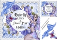 Butterflie and faerie in blue rose frame 8x8