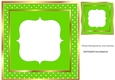 Lovely lime polkadot card front with gold 8x8