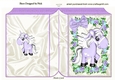 purple unicorn wih pretty flowers and bow folded book