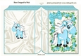 turq unicorn wih pretty flowers and bow folded book