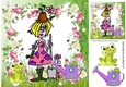 Oh i do enjoy a spot of gardening, gardening gal with frogs 8x8