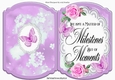 Pretty floral with lilac butterflies bracket card with a sentiment