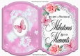 Pretty floral with pink butterflies bracket card with a sentiment