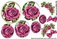 Pretty pink roses, with corner roses circle pyramids