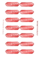 HAPPY BIRTHDAY tags in two fonts in red