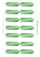 HAPPY BIRTHDAY tags in two fonts in Green