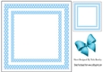 blue polkadot 8x8 frame card front/insert