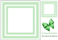 green polkadot 8x8 frame card front/insert