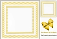 Gold polkadot 8x8 frame card front/insert