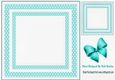turq polkadot 8x8 frame card front/insert