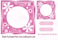 Pretty floral card front/insert 7x7 frame in pink