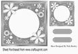 Pretty floral card front/insert 7x7 frame in silver