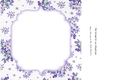 Pretty delicate flowers in purple card front/insert 8x8