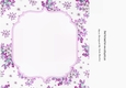 Pretty delicate flowers in lilac card front/insert 8x8