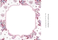 Pretty delicate flowers in pink card front/insert 8x8