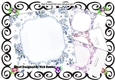 4 Pretty delicate flowers in lovely colours card front/insert 8x8 mini kit