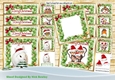 8 Lovely Christmas Card fronts in holly frames of Animals 8x8 bumper kit