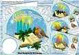 4 Lovely robin, bible with candles christmas blessings 8x8 Mini Kit Card fronts