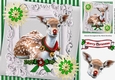 lovely red nose rudey in ornate green stripe frame 8x8