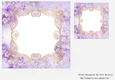 purple floral card front/insert 7x7