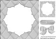 Pretty quilted effect card front in silver 8x8