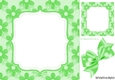 Pretty green floral card front 8x8