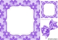 Pretty purple floral card front 8x8