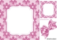 Pretty pink floral card front 8x8